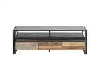LivingStyles New Age Reclaimed Timber & Metal Industrial 3 Drawer TV Unit,160cm offer