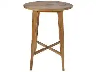 LivingStyles Tropica Woody Commercial Grade Reclaimed Teak Timber Round Bar Table, 80cm offer