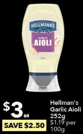 Ritchies Hellmann's Garlic Aioli offer