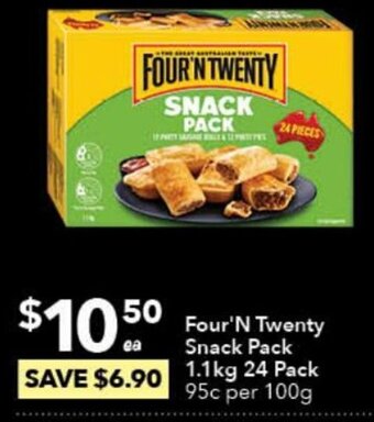 Four'N Twenty Snack Pack 1.1kg 24 Pack