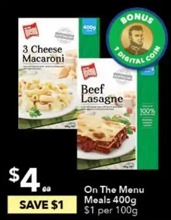 Ritchies On The Menu Meals 400g offer