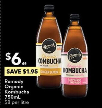 Ritchies Remedy Organic Kombucha 750ml offer