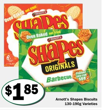Arnott's Shapes Biscuits 130-190g Varieties