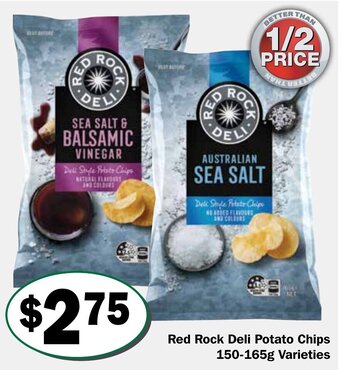 Red Rock Deli Potato Chips 150-165g Varieties