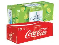 Foodworks Mount Franklin Sparkling Water or Coca-Cola Cans 10 Pack x 375ml offer