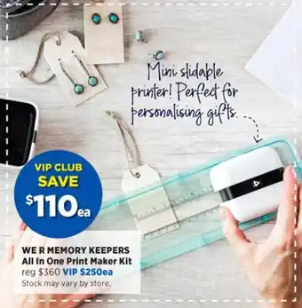 Spotlight We R Memory Keepers All In One Print Maker Kit offer