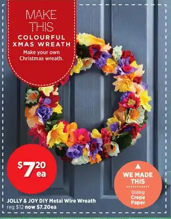 Spotlight Jolly & Joy Diy Metal Wire Wreath offer