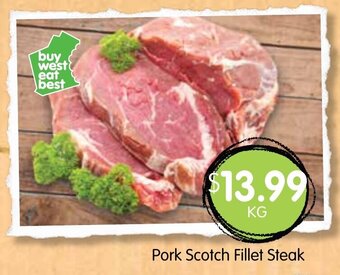 Spudshed Pork Scotch Fillet Steak offer