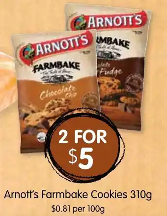 Arnott's Farmbake Cookies 310g