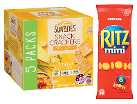 Coles Ritz Multipack Mini Crackers 6 Pack 150g or Sunbites Multipack Crackers 5 Pack 120g offer