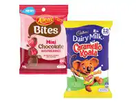 Coles Nestlé or Allen’s Chocolate Bites 110g-140g or Cadbury Sharepack 144g-180g offer