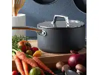 Hard Anodised Individual Saucepan with Lid 18cm