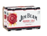 Liquorland Jim Beam White & Cola Cans 6x375ml offer