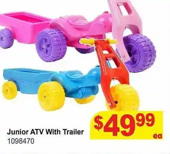 Junior atv with trailer