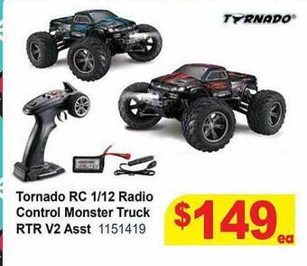 Mr Toys Tornado rc 1-12 radio control monster truck rtr v2 asst offer