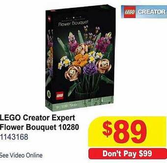 Mr Toys Lego creator expert flower bouquet 10280 offer
