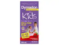 Dymadon Pain & Fever Relief 2-12 Years Strawberry 200ml