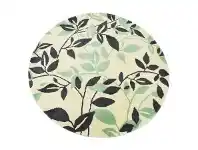 LivingStyles Botanical Leaves Handmade Round Wool Rug, 150cm, Green offer