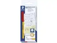 Officeworks Staedtler 430 Fine Ballpoint Pens Red 10 Pack offer