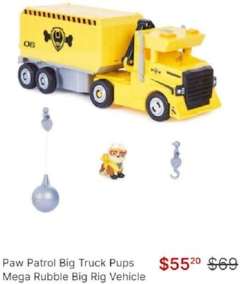Target Paw Patrol Big Truck Pups Mega Rubble Big Rig Vehicle offer