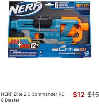 Target Nerf Elite 2.0 Commander RD-6 Blaster offer