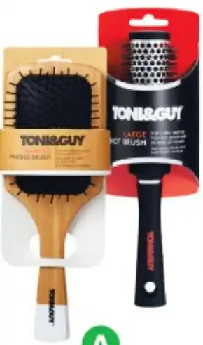 Woolworths Toni & Guy Bamboo Paddle Brush or Salon Large Hot Brush offer