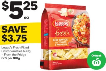 Woolworths Leggo's Fresh Filled Pasta 630g offer