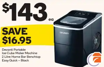 Woolworths Devanti Portable Ice Cube Maker Machine 2 Litre Home Bar Benchtop Easy Quick offer