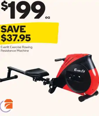 Woolworths Everfit Exercise Rowing Resistance Machine offer