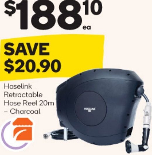 Hoselink Retractable Hose Reel 20m offer at Woolworths