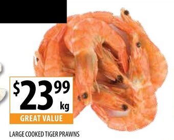 Supabarn Large Cooked Tiger Prawns offer