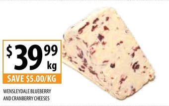 Wensleydale Blueberry And Cranberry Cheeses