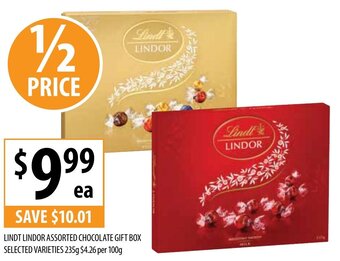Supabarn Lindt Lindor Assorted Chocolate Gift Box 235g offer