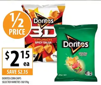 Supabarn Doritos Corn Chips 130/170g offer