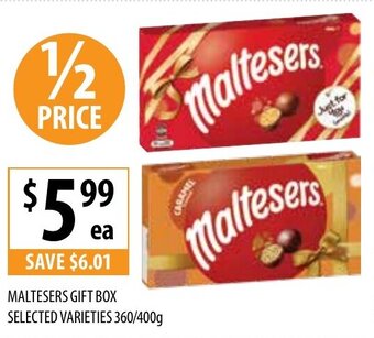 Supabarn Maltesers Gift Box 360/400g offer