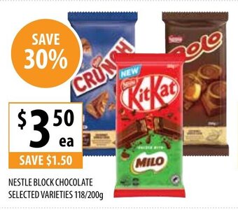 Supabarn Nestle Block Chocolate offer