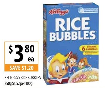 Supabarn Kellogg's Rice Bubbles 250g offer