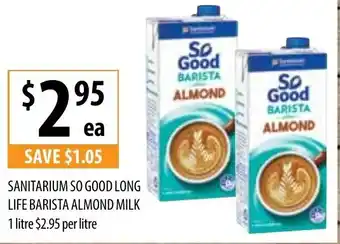 Supabarn Sanitarium So Good Long Life Barista Almond Milk offer