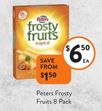 Foodworks Peters Frosty Fruits 8 Pack offer