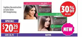 Capillary reconstruction or extra shine diy straightening
