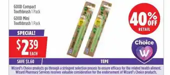 Tepe good compact or mini toothbrush