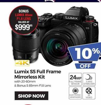 Teds Cameras Lumix s5 full frame mirrorless kit offer