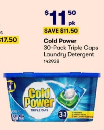 BIG W Cold Power 30-Pack Triple Caps Laundry Detergent offer