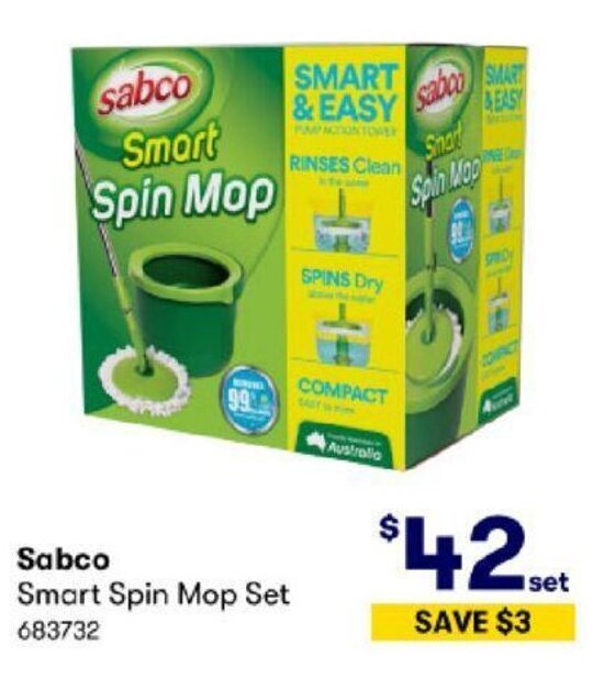 Sabco Smart Spin Mop Set offer at BIG W