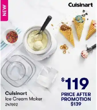 BIG W Cuisinart Ice Cream Maker offer