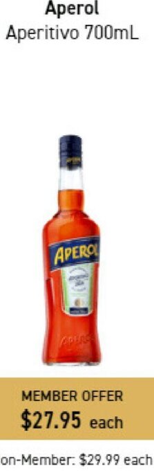 Dan Murphy's Aperol Aperitivo 700ml offer