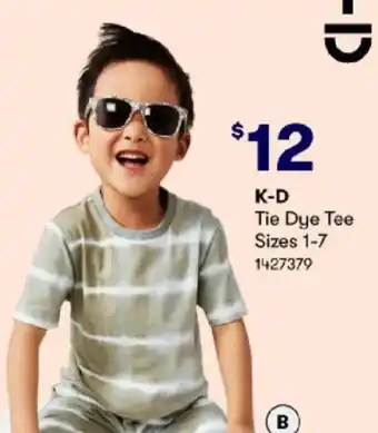 BIG W K-D Tie dye Tee Sizes 1-7 offer