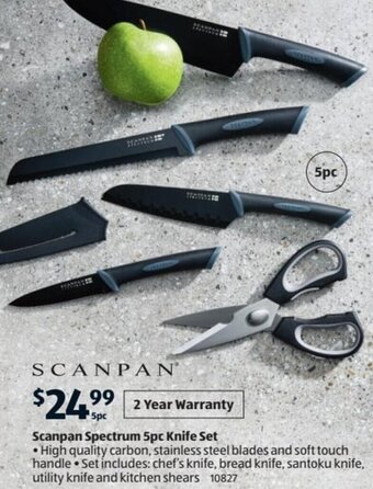 ALDI Scanpan Spectrum 5pc Knife Set offer
