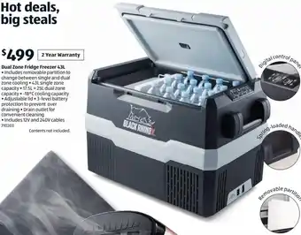ALDI Dual Zone Fridge Freezer 43L offer