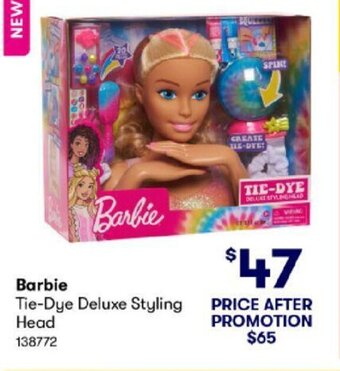 BIG W Barbie Tie-Dye Deluxe Styling Head offer
